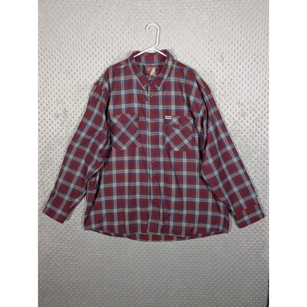 Dixxon Flannel Shirt Men's 4XL Old Port Pearl Snap Long Sleeve Button Down